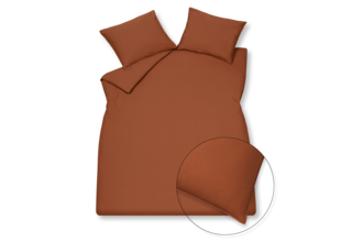 Vandyck Coton Lavé 2 personnes (200x200/220) brun rouille
