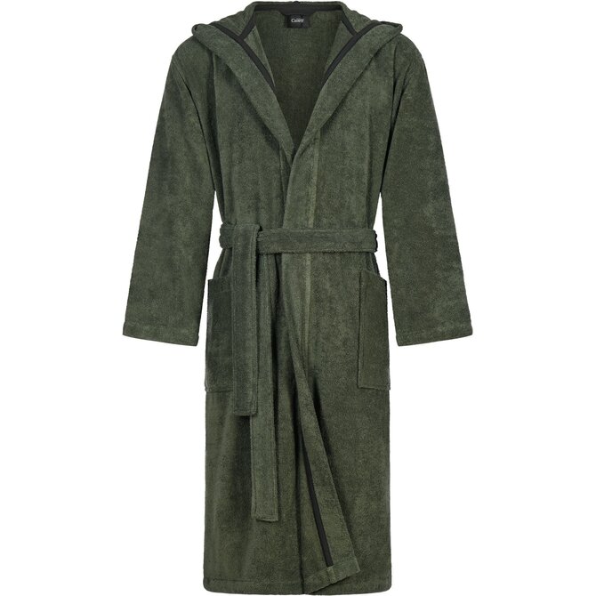 Cawo Hommes Peignoir de Bain avec Capuche Uni XL field