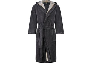 Cawo Peignoir Homme Maison avec Capuche Doubleface 831 50/52 pierre
