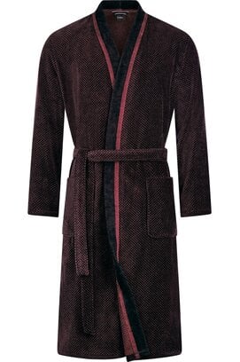 Cawo Heren Home Kimono 50 4839 rood-zwart