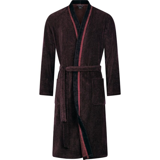 Cawo Heren  Home Kimono  50 rood-zwart