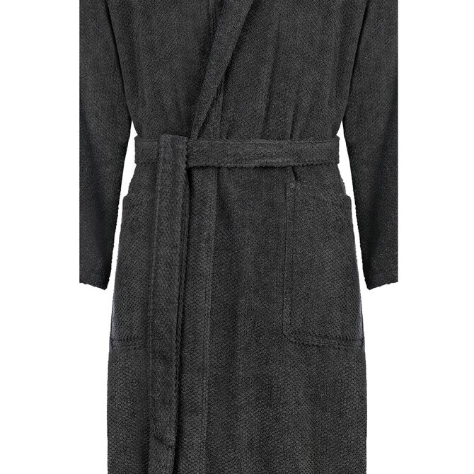 Cawo Hommes Peignoir de Bain avec Capuche Uni XL basalte