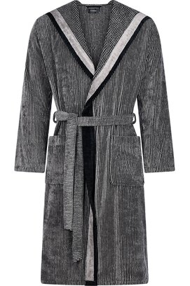 Cawo Peignoir Homme Maison avec Capuche 48 5841 nature-noir