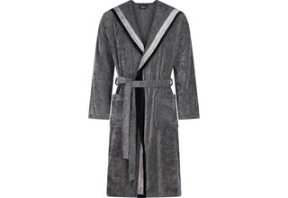 Cawo Heren Home Badjas met Capuchon 52 5841 natuur-zwart