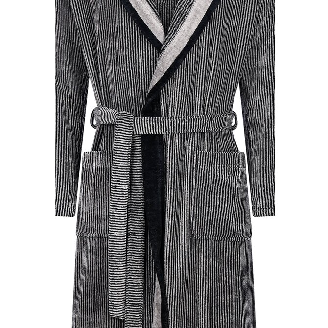 Cawo Hommes Peignoir de Bain avec Capuche 52 naturel-noir