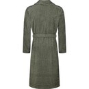 Cawö Cawo Hommes Peignoir avec Col Châle Uni 60 6508 field