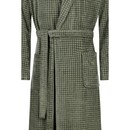 Cawö Cawo Hommes Peignoir avec Col Châle Uni 60 6508 field