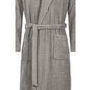 Cawö Cawo Hommes Peignoir avec Col Châle Uni 48 6508 graphite