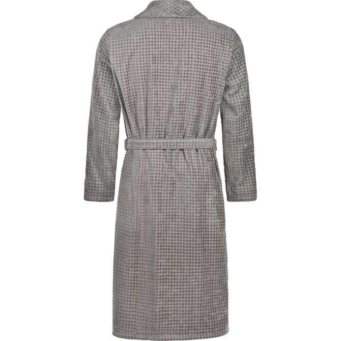 Cawo Heren  Home Badjas met Sjaalkraag Uni 52 6508 graphit