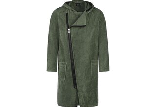 Cawo Peignoirs pour Hommes avec fermeture éclair Uni 6516 S field-noir