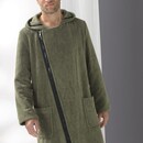 Cawö Cawo Hommes Home Basjas avec fermeture éclair Uni L field-noir