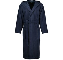 Cawo Hommes Peignoir de Bain avec Capuche Uni 3XL bleu