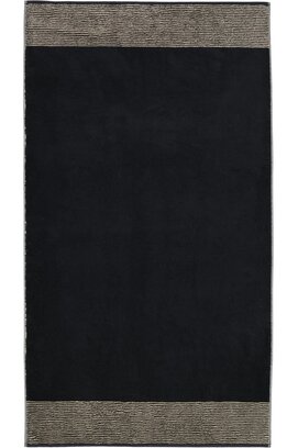 Cawö Two-Tone Serviette de bain noir 80/150
