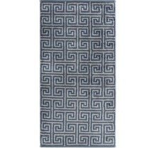 Cawo Noblesse Élégance Imprimé intégral Serviette de bain 80/150 bleu nuit