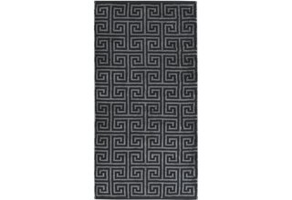 Cawo Noblesse Élégance Imprimé Allover Serviette de bain 80/150 noir