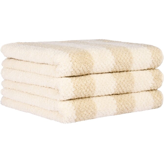 Cawo Pure Rayures Serviette de bain 80/150 beige