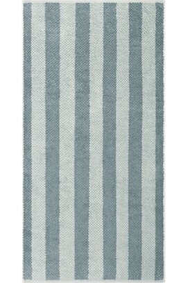 Cawo Pure Rayures Serviette de Bain 80/150 vert mystique