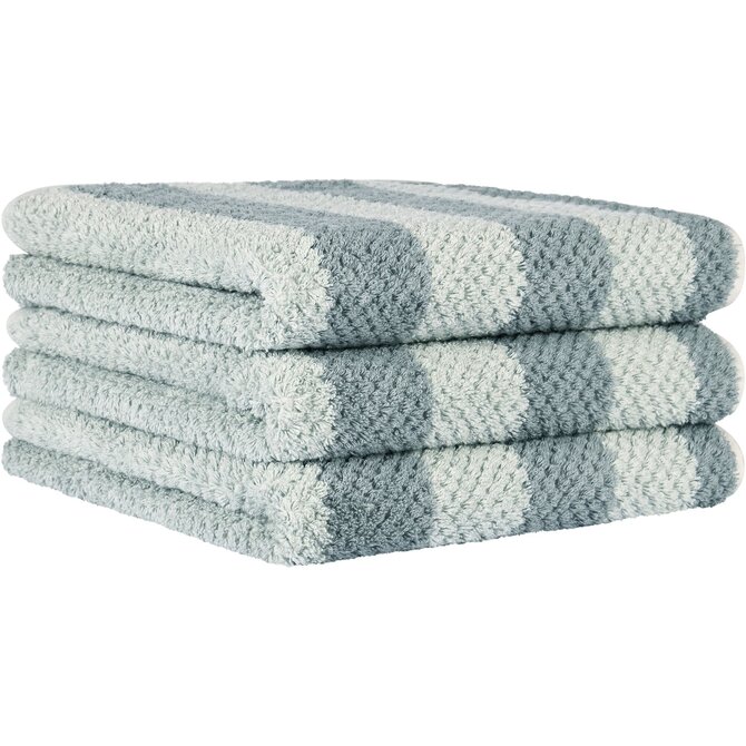 Cawo Pure Rayures Serviette de bain 80/150 vert mystique