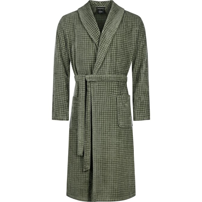 Cawo Hommes Peignoir de Bain avec Col Châle Uni 52 6508 field Cawo Hommes Peignoir de Bain avec Col Châle Uni 52 6508 field