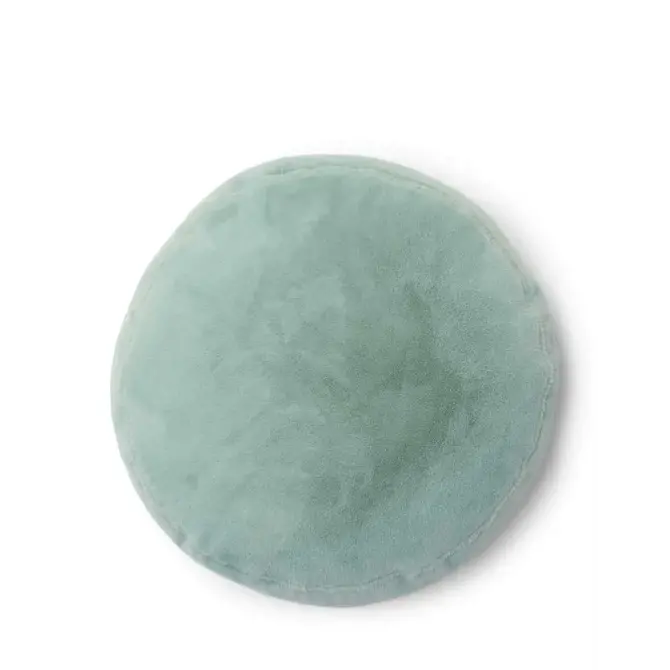 Essenza Mads Furry cushion Surf Green 45 cm round