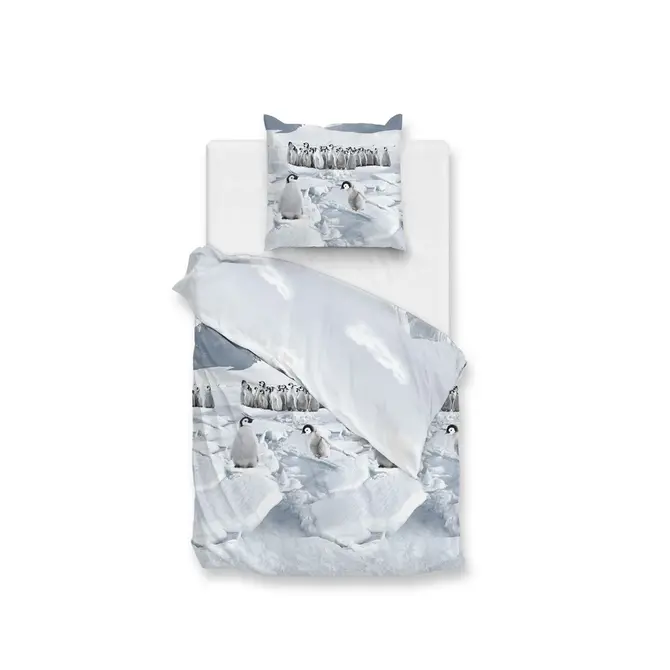 Zo! Home Pinguini dekbedovertrek 200x200/220 Blue