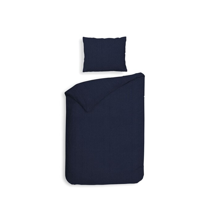 Heckett & Lane Spina housse de couette 140x200/220 Bleu Foncé