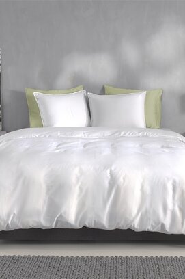 Zo! Home Housse de couette Percale 140x200/220 Crystal White