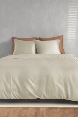 Zo! Home Housse de couette Percale 140x200/220 Cool Beige