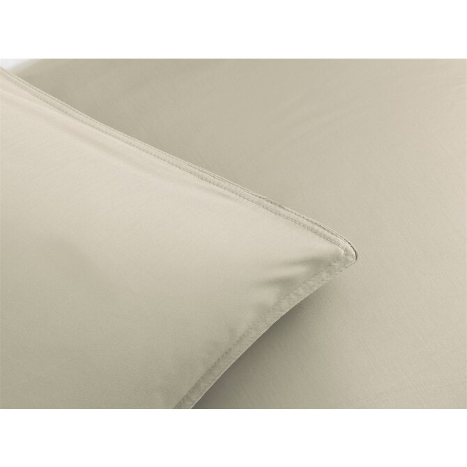 Zo! Home Percalle dekbedovertrek 140x200/220 Cool Beige