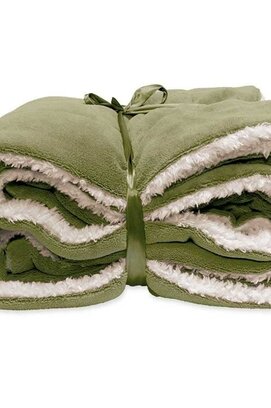 Plaid Unique Living Lars XL 220x240cm vert thé