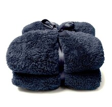 Unique Living Plaid Teddy 150x200cm dark blue