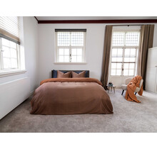 Kayori Fusu Housse de Couette Satin de Coton 200x200/220 Terra