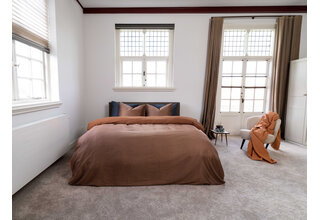 Kayori Fusu Housse de Couette Satin de Coton 200x200/220 Terra