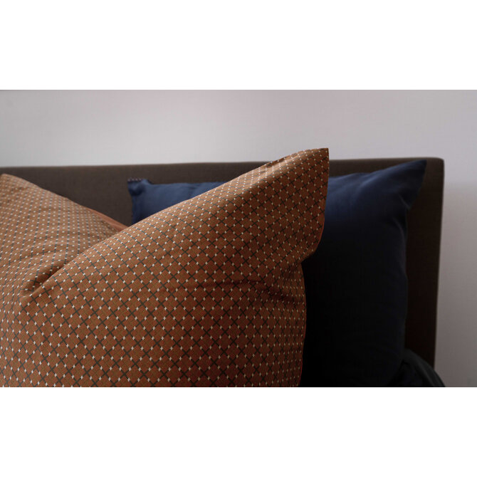 Kayori Fusu Housse de Couette Satin de Coton 200x200/220 Terra