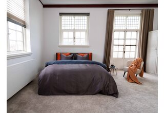 Kayori Fusu Housse de Couette Satin de Coton 200x200/220 Bleu