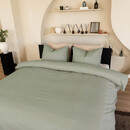 Kayori Kayori Otsu Housse de Couette Satin de Coton 140x200/220 Vert Olive
