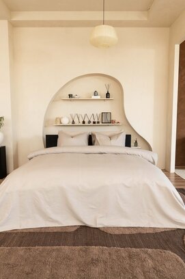 Kayori Otsu Housse de Couette Satin de Coton 240x200/220 Sable