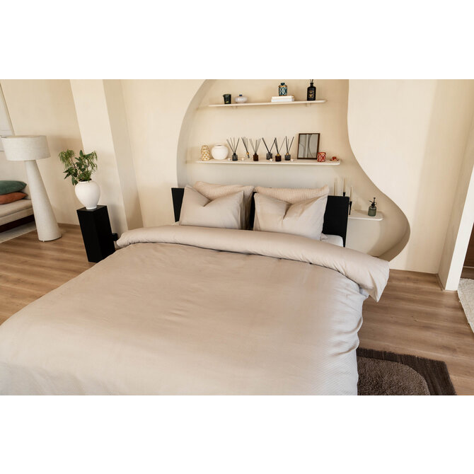 Kayori Otsu Housse de couette Satin de coton 240x200/220 Sable