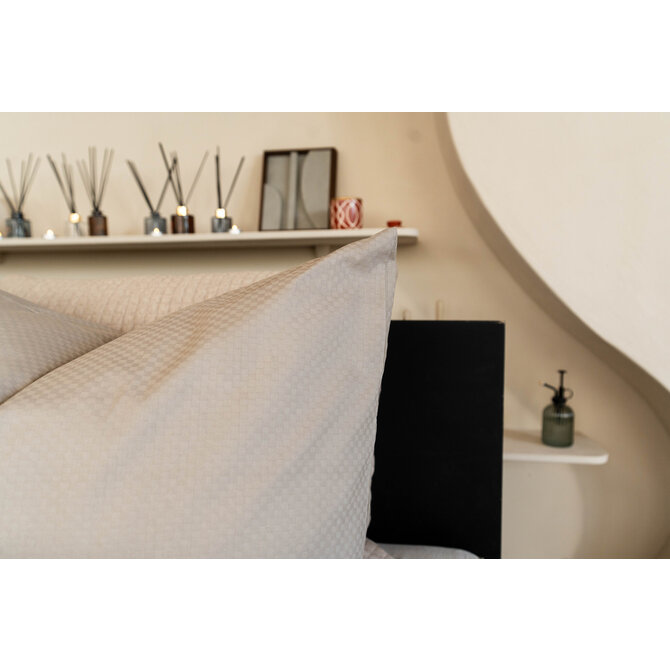 Kayori Otsu Housse de couette Satin de coton 240x200/220 Sable