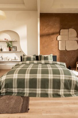 Kayori  Magome  Housse de couette  Flanelle  200x200/220  vert olive