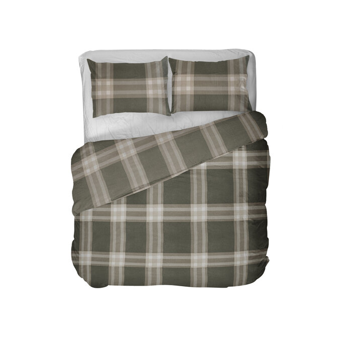Kayori  Magome  Housse de couette  Flanelle  200x200/220  Vert olive