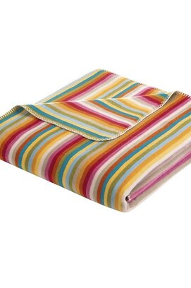 Cawo Lifestyle Plaid Rayures 150/200 multicolore