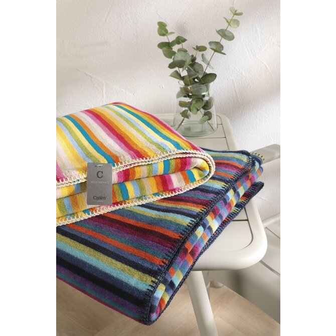Cawo Lifestyle Plaid à Rayures 150/200 multicolore