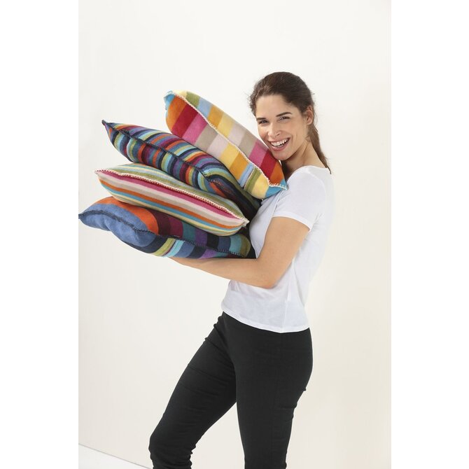 Cawo Lifestyle Kissen Blockstreifen Kussenhoes 50/50 multicolor