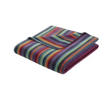 Cawo Lifestyle Plaid à Rayures 150/200 multicolore foncé
