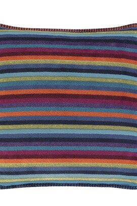 Cawo Lifestyle Coussin Rayures Bloc Housse de Coussin 50/50 multicolore foncé