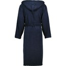 Cawö Cawo Heren Home Badjas met Capuchon Uni 829 L blau