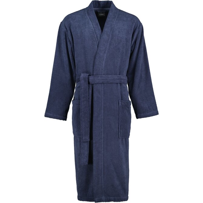 Cawo Hommes Home Kimono Uni 828 M bleu