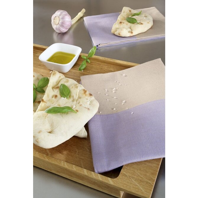 Cawö Duo Cuisine Theedoek 50/70 lavendel/leinen
