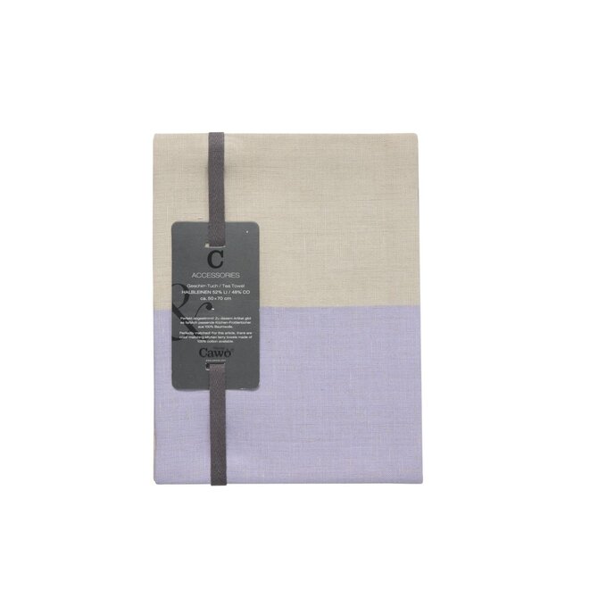 Cawö Duo Cuisine Theedoek 50/70 lavendel/leinen